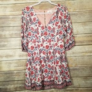 Honey Belle 7/8 Sleeve Floral Dress